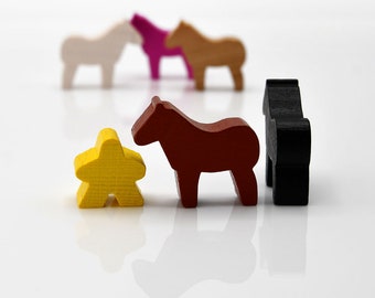 Horse 29x26mm [4 colors] Wooden Token for Board Games