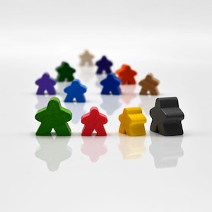 Meeple-Mini 12x12mm [23 colors] Wooden Token to Board Games