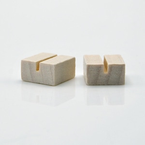 Houten standaard (mini) voor kartonnen stuk 15 x 15 mm [wit] standaard voor bordspellen