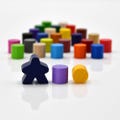 10x10mm Mini CYLINDER [26 colors] Wooden Token to Board Games