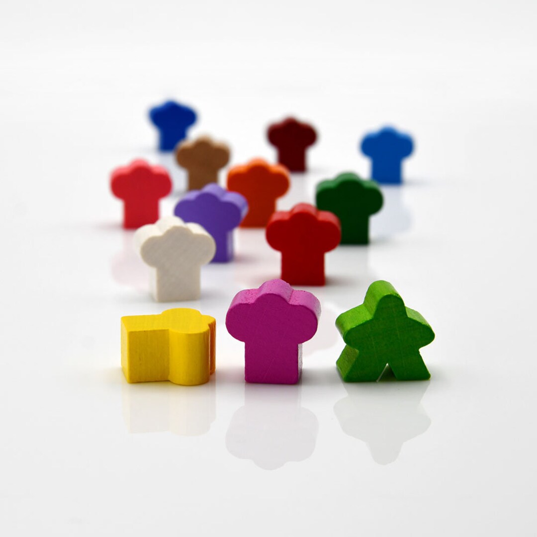 Chef Hat Token 17x17mm [17 Colors] Wooden Board Game Piece - Etsy