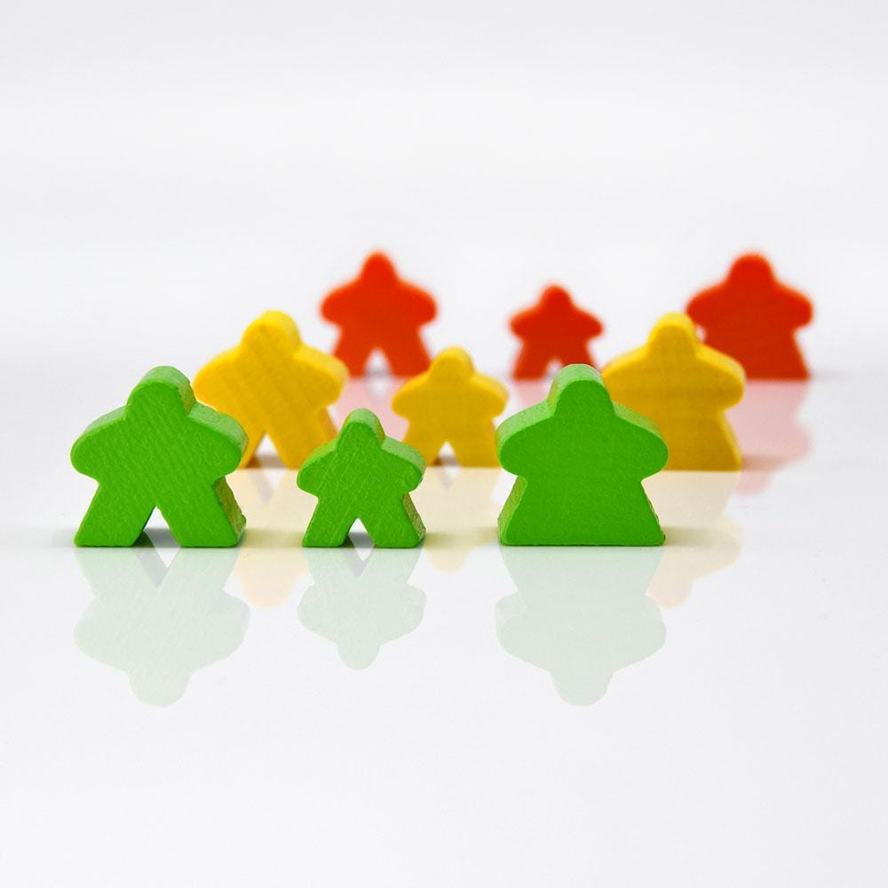 Meeple-standard 16x16x10mm [24 Colors] Wooden Token to Board Games - Etsy