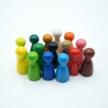 Standard PAWN/HALMA 25mm 63/64 inch [27 colors] Wooden Token to Board Games