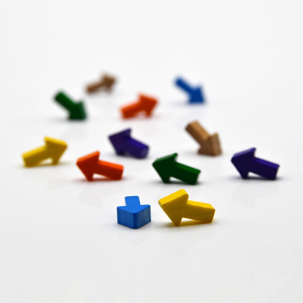 Mini Arrow 16x10mm [21 Colors] Wooden Token to Board Games /wargames - Etsy