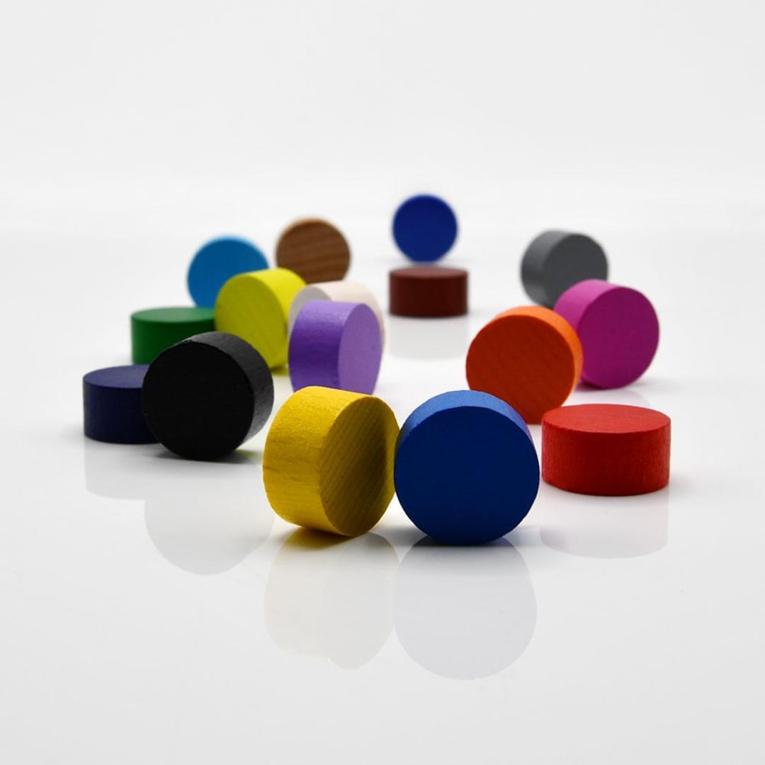 20x10mm Big DISC 2 [21 Colors] Wooden Token to Board Games - Etsy