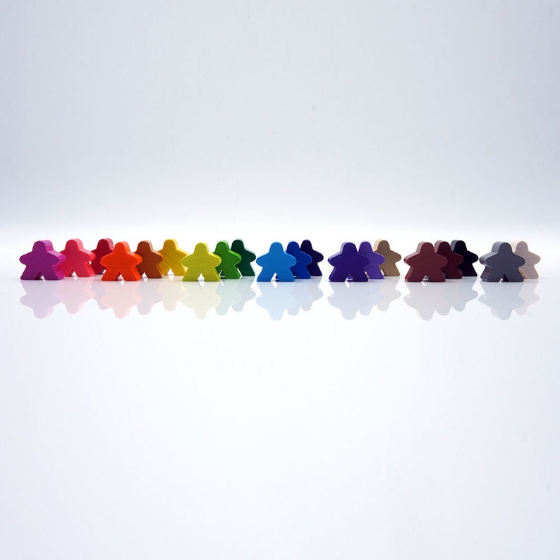 Meeple-standard+ 17x17x10mm [26 Colors] Wooden Token to Board Games - Etsy