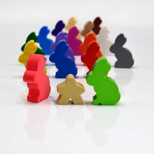 Hase 17 x 29 mm [16 Farben] Holz Token zu Brettspielen Bild 2