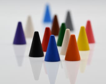 Cone / Pylon 15x25mm [20 colors ] Wooden token 63/64 inch