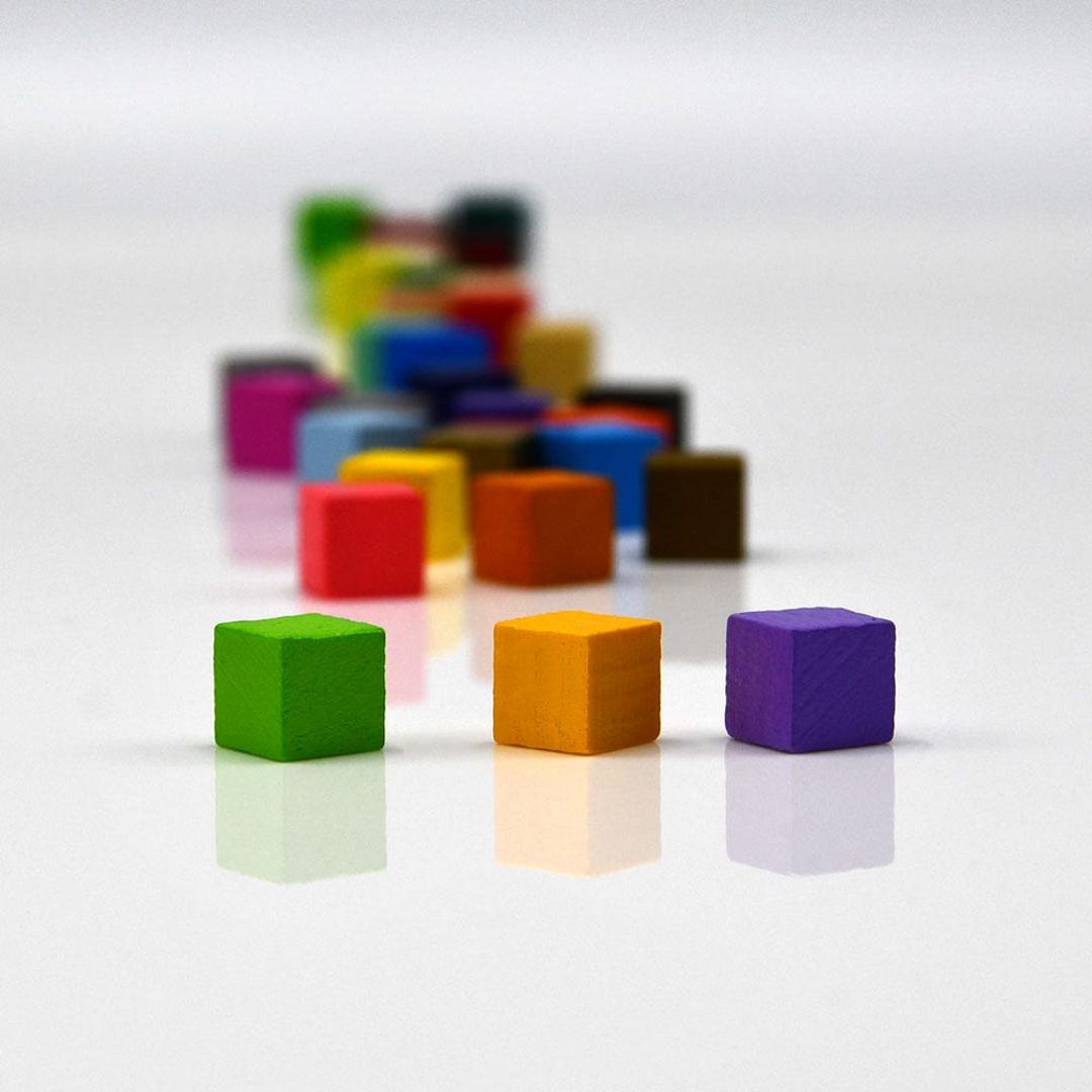 8mm CUBE [30 Colors] 5/16 Inch Wooden Token to Board Games - Etsy