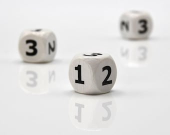 Number 1-3 Dice 16mm [white]