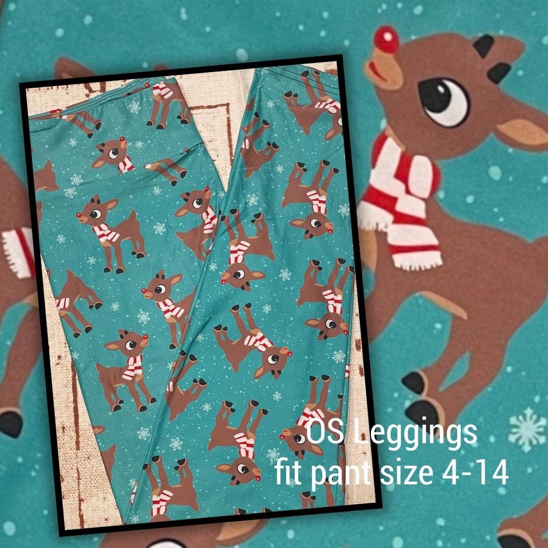 Womens Warm Thick Leggings Christmas Patterned Pant Reindeer