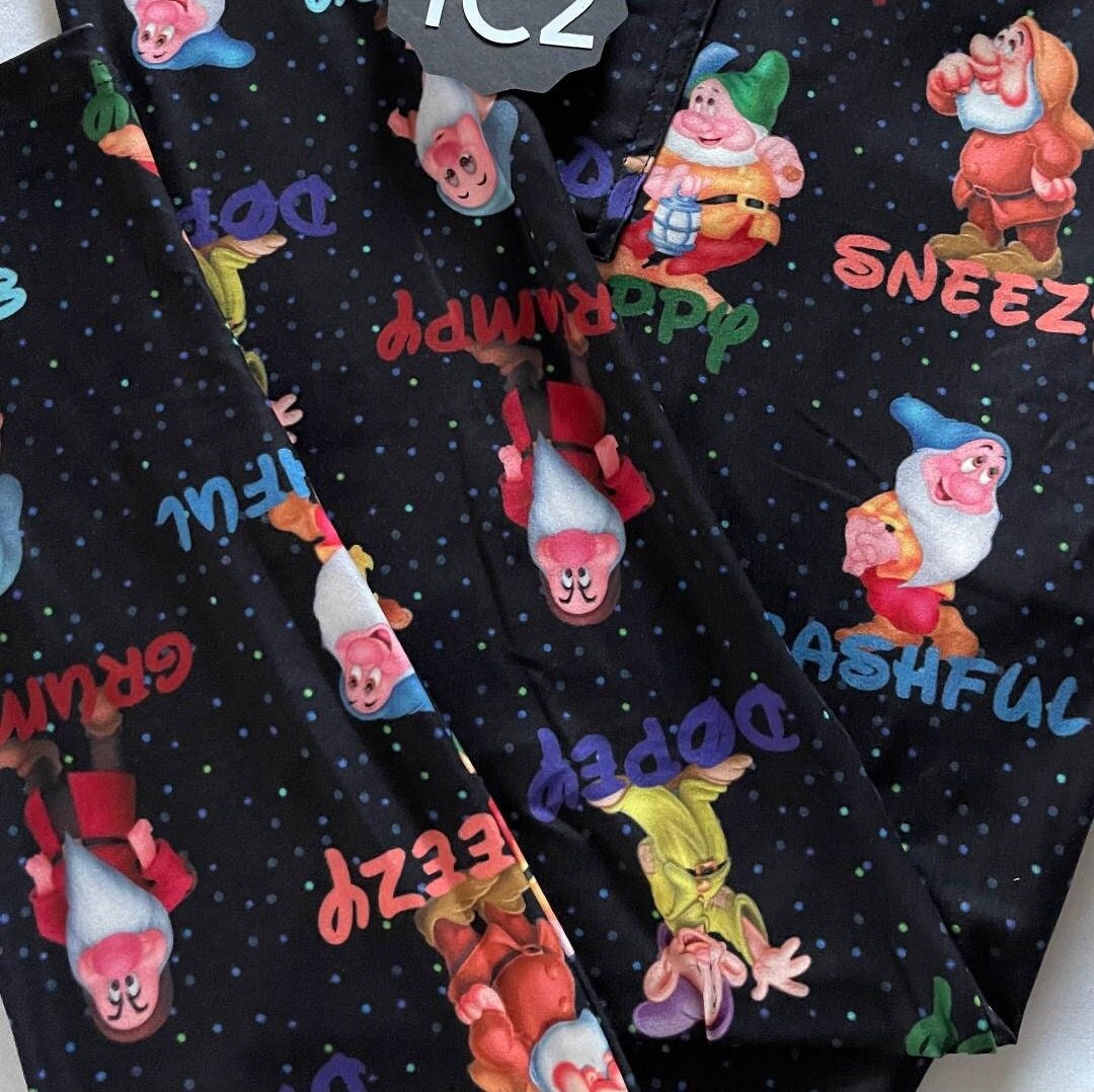 7 Dwarves leggings Snow White Disney Vacation soft leggings Disney trip yoga waistband Dopey