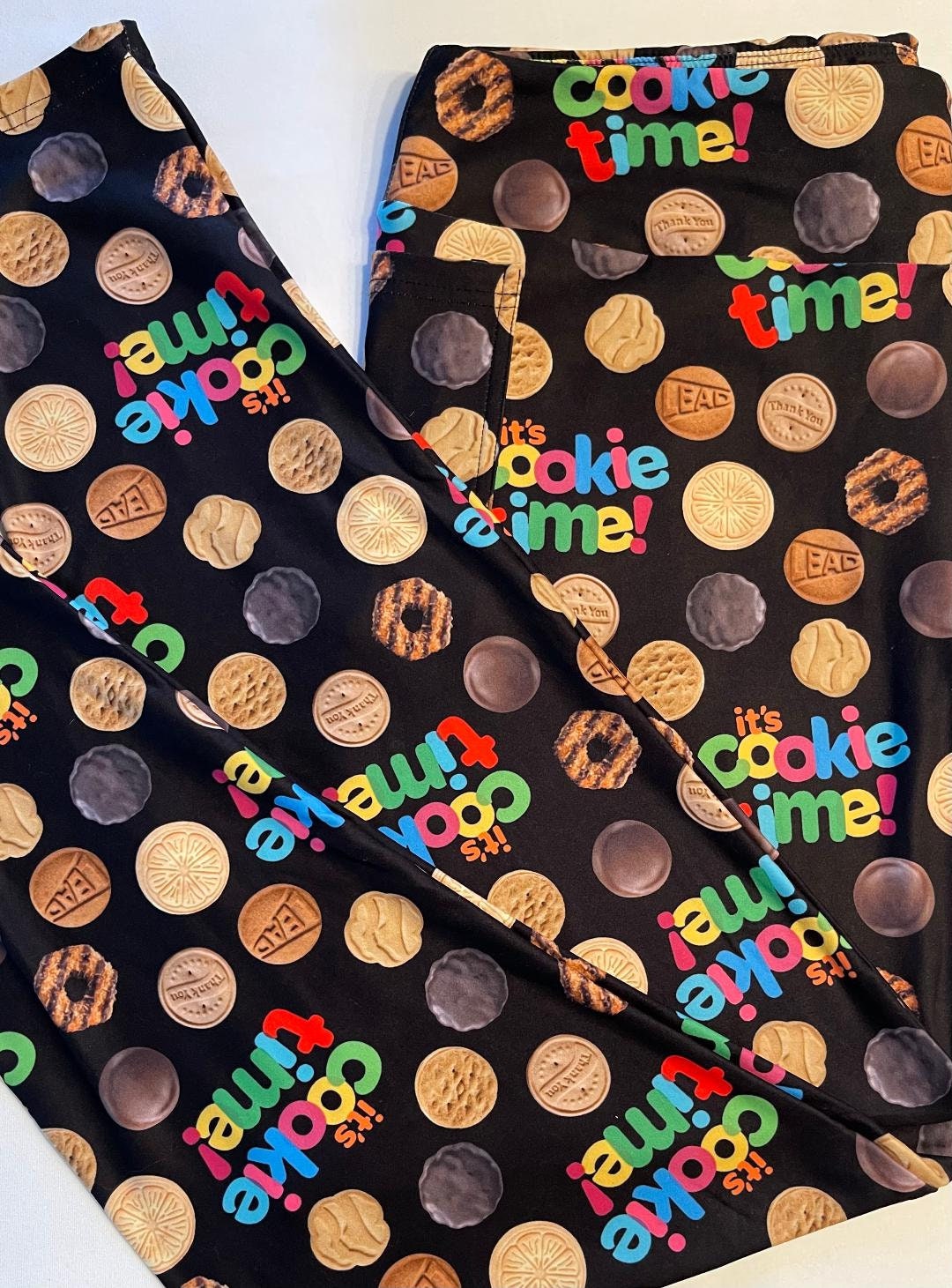 Girl Scout Cookie Inspired Leggings Thin Mints Cookie Sales Etsy