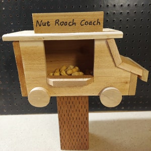 Squirrel Nut Roach Coach - -100% western red cedar - a blast to watch them eat from this - ONE OF A KIND. Never make anything twice! (242)