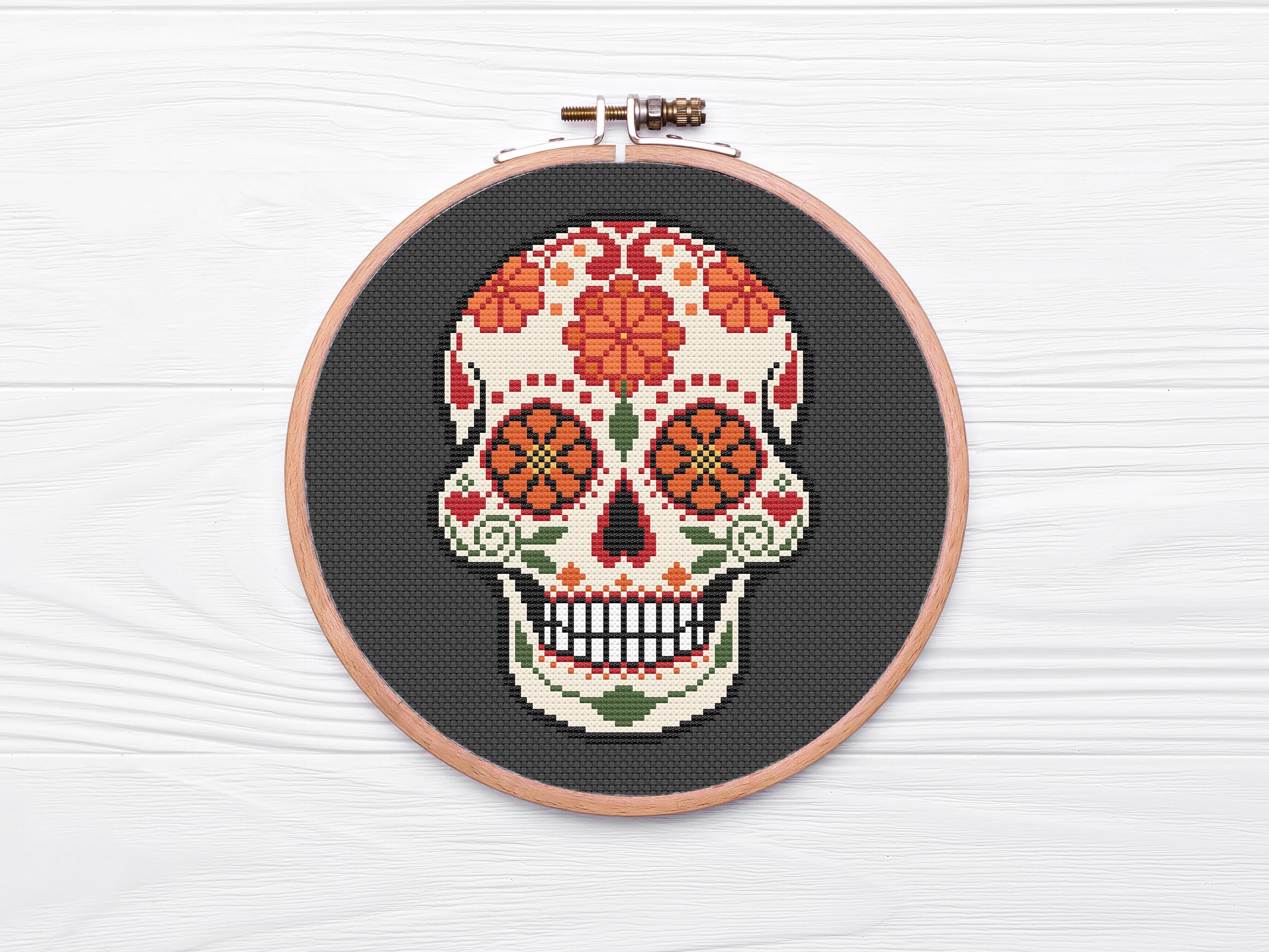 Colourful Skull Cross Stitch Kit, Paint Splat Skull Embroidery Kit, DMC  Floss Kit, Anatomy Cross Stitch Kit, Adult Craft Kit 