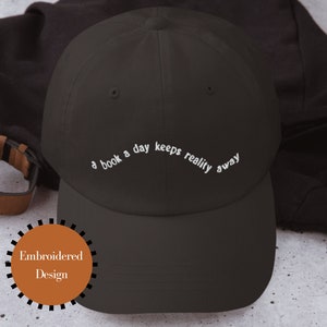 Embroidered Plot Twist Baseball Hat, Embroidered Reading Hat, Bookish Dad Hat, Bookish Embroidered Baseball Hat