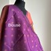 Linen silk x Champagne zari - Coral Peach main image 1