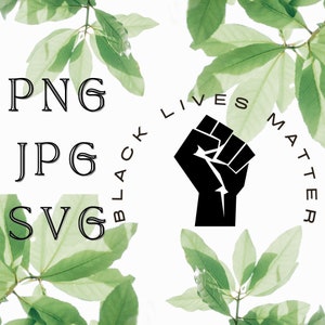 BLM Black Lives Matter Digital Art, Png Jpg Svg Files, Wall Art, Shirt Art, Mug Art, Download, Editable Sizes, Business Templates