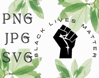 BLM Black Lives Matter Digital Art, Png Jpg Svg Files, Wall Art, Shirt Art, Mug Art, Download, Editable Sizes, Business Templates