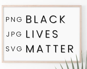 BLM Black Lives Matter Digital Art, Png Jpg Svg Files, Wall Art, Shirt Art, Mug Art, Download, Editable Sizes, Business Templates