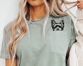 Comfort Color Yorkie TShirt | Yorkie Dog Shirt, Yorkshire Terrier Tee, Yorkie Mom Cute Dog Shirt, Yorkie Owner Gift Shirt, Yorkie Gift Shirt