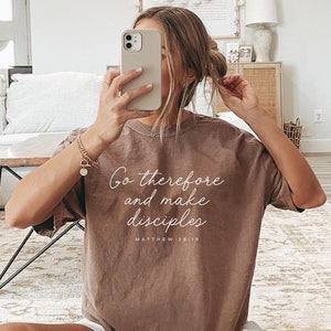Chemise pour disciples aux couleurs de confort, housse de pompe chrétienne, chemise de sport chrétienne, cadeau de style de vie chrétien, chemise Jésus, chemise religieuse