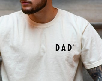 Comfort Colors Dad 2 Shirt, Cute Fathers Day Gift, New Dad Shirt, Personalized Dad Shirt, Custom Dad Shirt, Custom Papa gift, Dada Tee