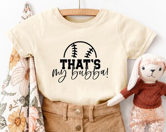 That's My Bubba! Baseball Sister Toddler T shirt | Toddler Baseball Shirts, Toddler Baseball Shirts, Sports Shirts, Brother's baseball fan