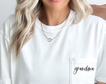 Comfort Colors Grandma Shirt, Best Grandma Shirt, Pocket Great Grandma Shirt, Cool Grandma T Shirt, Baby Announcement Grandma Shirt,Meme Tee