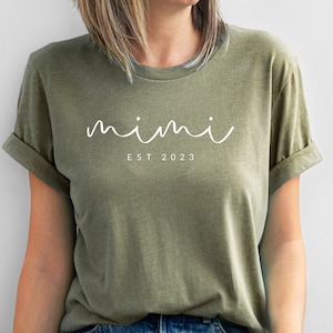 Mimi grandma custom Est Shirt, Mama T Shirt, Funny Grandma Tee, Mothers Day Gift, Grandma Birthday Gift, Best Grandma, Mothers day gift