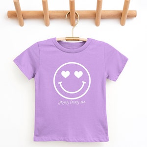 Easter Heart Smile Jesus Loves Me Shirt, Christian Kids Shirt, Bible Verse Shirts, Kids Shirt, Christian Shirts for Kids, Bible Verse Tee