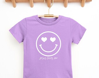 Easter Heart Smile Jesus Loves Me Shirt, Christian Kids Shirt, Bible Verse Shirts, Kids Shirt, Christian Shirts for Kids, Bible Verse Tee