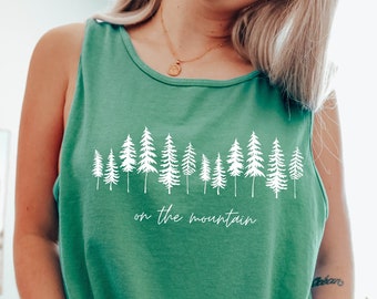 Comfort Colors On the Mountain Tank Top, Adventure Tank Top, Camping Tank Top, Mountain Tank, Hiker Shirt, Nature Lover Tank, Camping Gift