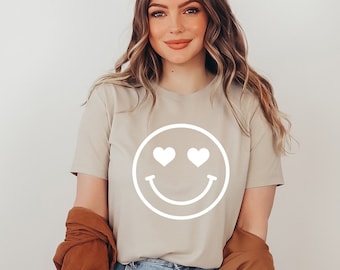 Smiley Face Shirt, Smiley Face T-Shirt, Smile Shirt, Women's Shirt, Shirts for women, Happy Face Shirt Smiley Face