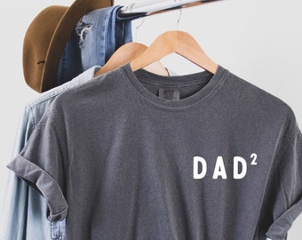 Comfort Color Dad 2 Dad squared Shirt | dad Shirt, dada Shirt, dad T-Shirt, Daddy Shirt, Father's Day Gift, Papa Life Shirt, daddy Shirt