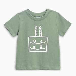 Organic Cotton Two birthday cake shirt, Minimalist Second birthday baby shirt | Baby Two Birthday shirt, Toddler birthday boy, birthday girl