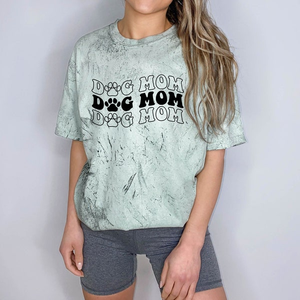 Comfort Colors Dog Mom groovy Shirt | Dog Mama Shirt, Dog Mom Gift, Dog Mom T shirt, Dog Mom Tee, Fur Mama, Dog Mom Shirt for Women