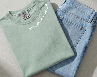 Comfort Color Mama Shirt, Mom Tee, Mommy Shirt, Mama T-Shirt, Cute Mom Shirt, Mother's Day Gift, Mom Life Shirt, Mommy Shirt, Mom To Be
