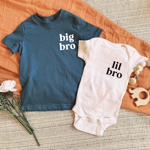 Big bro, Big sis, Lil bro Shirt | Pregnancy Announcement, Baby announcement, Matching Sibling Shirts, gift for mom