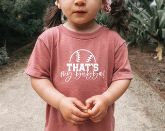 That's My Bubba! Baseball Sister Toddler T shirt | Toddler Baseball Shirts, Toddler Baseball Shirts, Sports Shirts, Brother's baseball fan