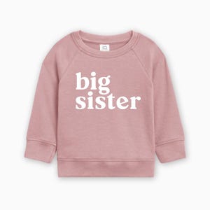 Big sister Organic Toddler Pullover (Serif) | Sister Toddler Crewneck Pullover, Matching mama and baby Sweatshirt, Custom Toddler Pullover
