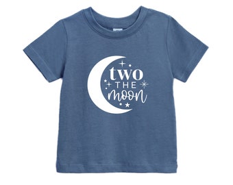 Space Two birthday | Two the moon Birthday T-shirt, Astronaut Party Shirt, Second Birthday Tee, Space Party Shirt, Two Year Birthday Party