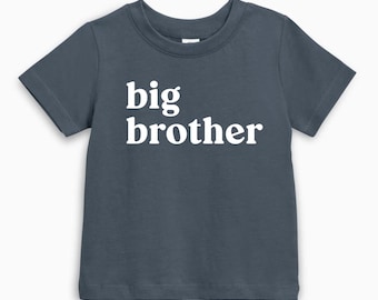 Organic Cotton Big brother Toddler Shirt, New Big Brother Shirt, Promoted To Big Brother, Sibling Pregnancy Announcement, Big Bro Gift