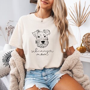 Comfort Colors Schnauzer Mom Shirt, Dog Mom Gift, Schnauzer Mom Tshirt, Schnauzer Gifts for Her, Schnauzer Shirt for Mom, Dog Mom Shirt