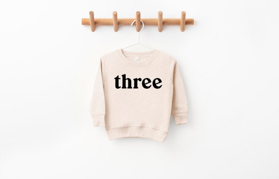Three Birthday Toddler Kids Sweatshirt | 3rd Birthday boy girl Three Birthday Sweatshirt, Toddler baby Boy girl Sweatshirt, boy sweater