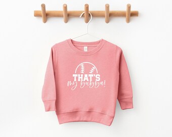 That's My Bubba! Baseball Sister Toddler Sweatshirt | Toddler Baseball Shirts, Kids Baseball Shirts, Sports Shirts, Brother's baseball fan