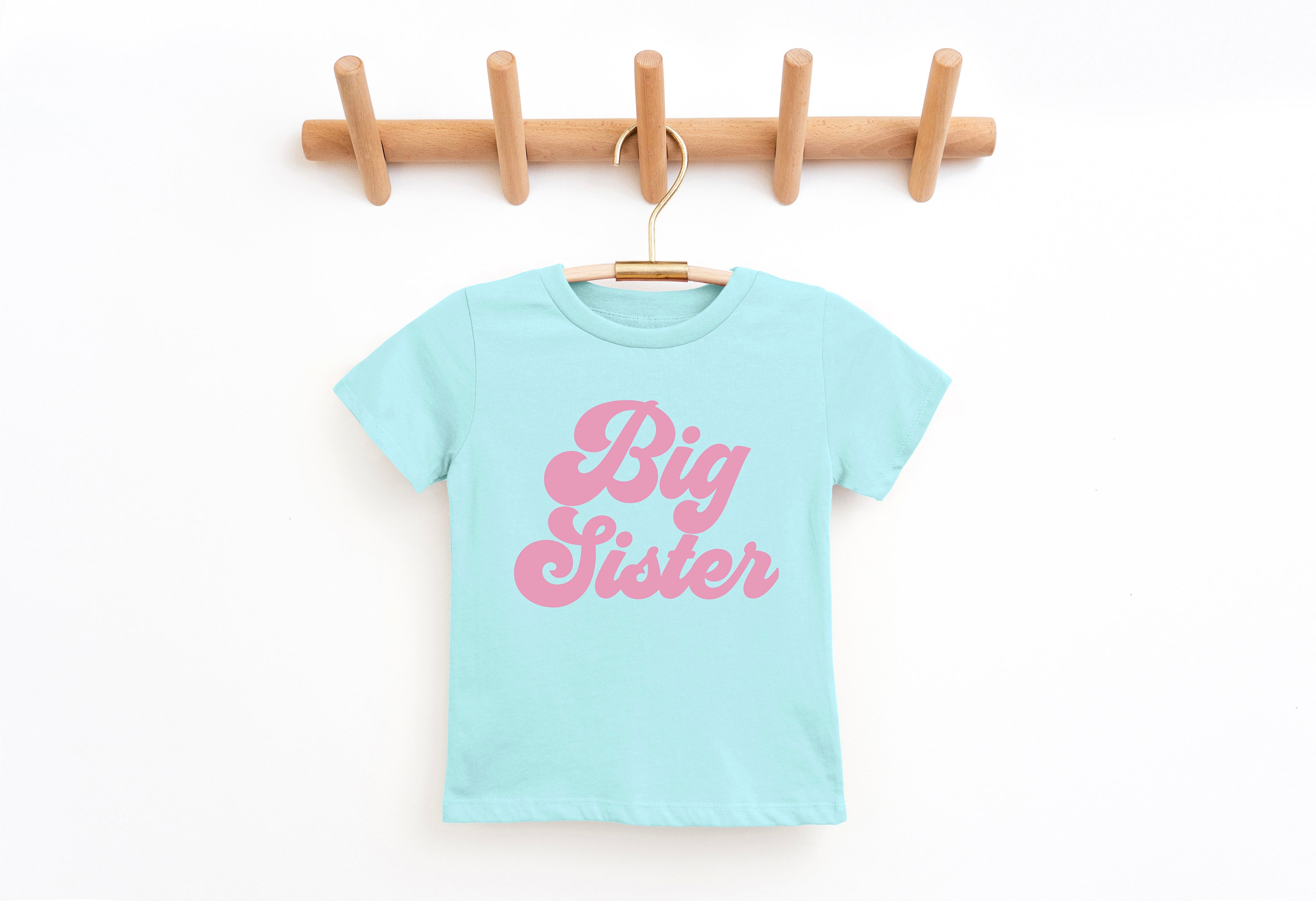 Toddler Big Sister T-Shirt - 'I'm The Big Sis' Reveal Tee For New Baby Sister, Pink Or Blue - View #10