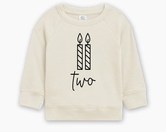 Organic Cotton Two candle Birthday Shirt, Second Birthday 2nd Birthday, 2nd Birthday Boy, Toddler Boy Second Birthday Shirt, Two Shirt Boy