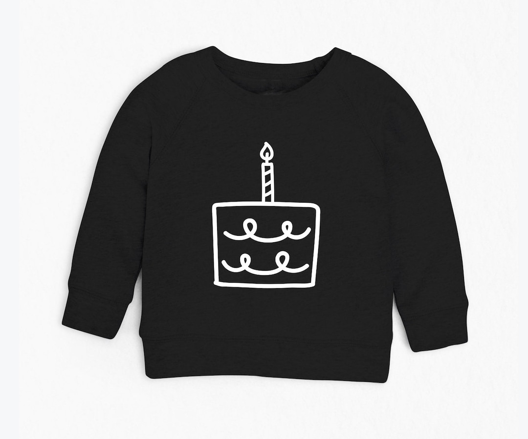 One Birthday Cake Organic Cotton Sweatshirt 1st Birthday Etsy