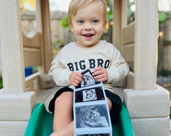 Big bro (Block 2) Organic Toddler Pullover |  Bubba Toddler Crewneck Pullover, Matching mama and baby Sweatshirt, Toddler Pullover